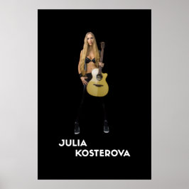 Julia Kosterova LAG Guitars Poster Novo