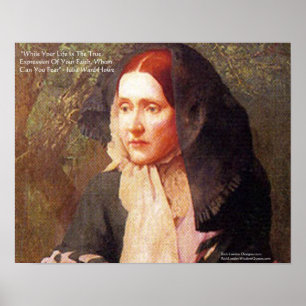 Julia Ward Como Fé/Medo Cita Sabedoria Poster