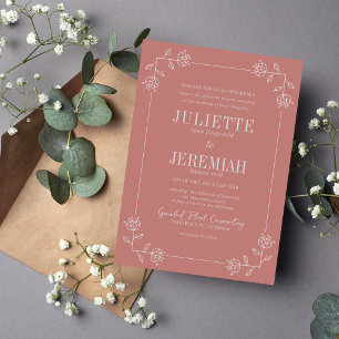 Juliette Frame Cores Curadas Convite de casame