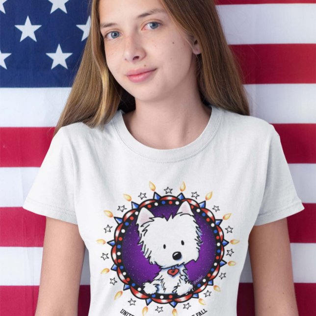 JULY 4TH USA Westie T-Shirt (Criador carregado)