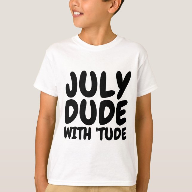 JULY Birthday T-shirts de homens e rapazes (Frente)