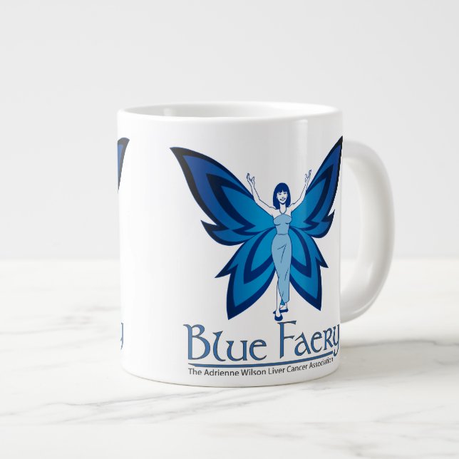 Jumbo caneca azul Faery de 20 onças (Frente Esquerda)