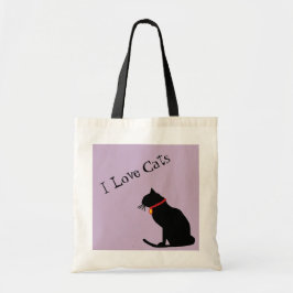 Jumbo I Adora Gatos Lilac E Bolsa de Gráfico Branc