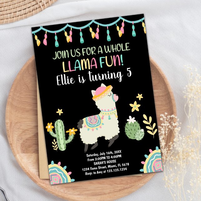 Jump Lama Birthday - Convites (Jump Llama Birthday Invitations)