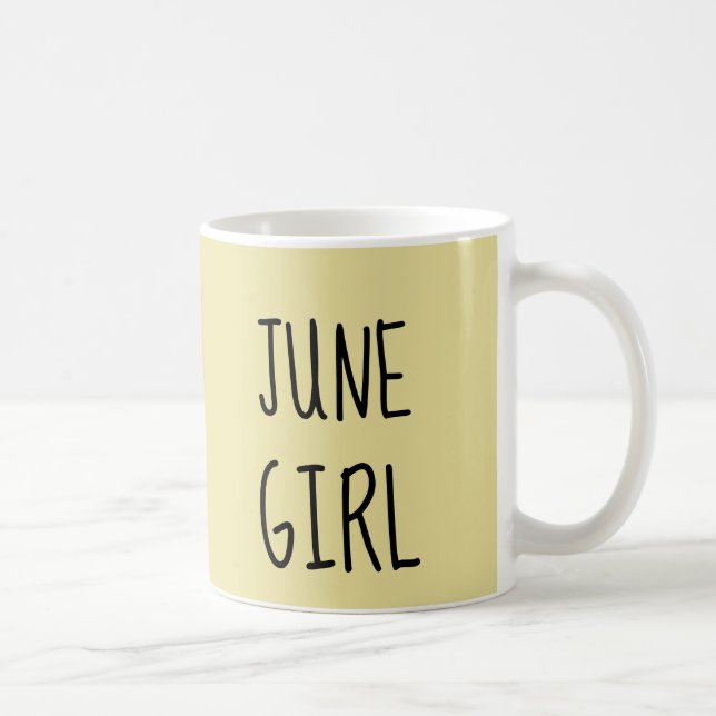 JUNE BIRTHDAY GIRL canecas de café (Direita)