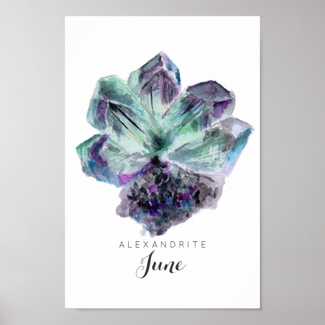 June Birthstone - Alexandrite Watercolor | POSTER (Frente)
