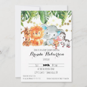 Jungle Babies, Cartões de Convite para Chás de fra
