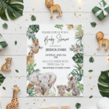 Jungle Safari Afro-Bebês Orçamento Tropical