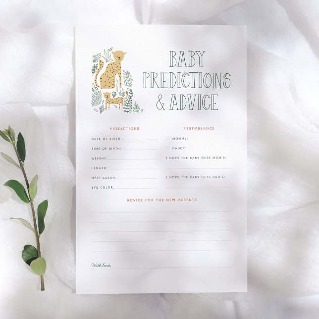 Jungle Safari Baby Predictions & Advice Game (Criador carregado)