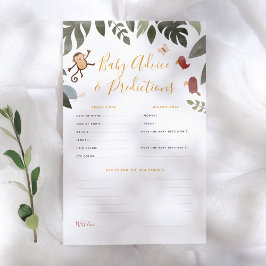 Jungle Storybook Baby Predictions & Advice Game