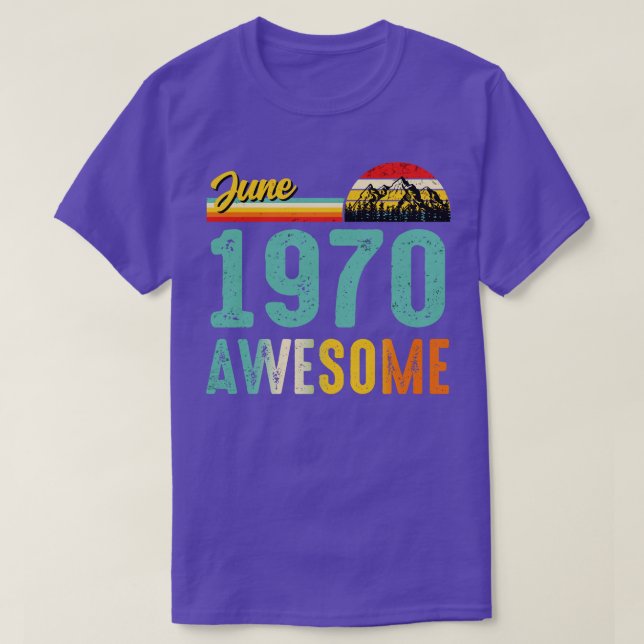 Junho De 1970 Camisa De Presente De Aniversário Vi (Frente do Design)