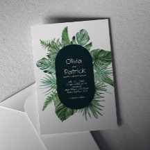 Junta aquosa cor tropical folhas convite