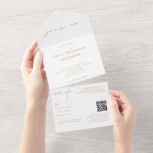 Junte-se a nós: Casamento Dourado Minimalista