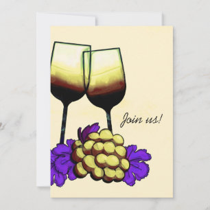 Junte-se a nós! Convite de festas Provando de vin