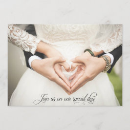 Junte-se a nós no nosso dia especial, convite de c