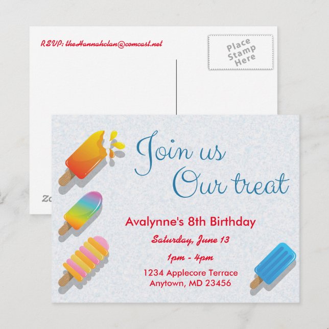 Junte-se a Nós Nosso Convite de Cartão Postal de P (Frente/Verso)