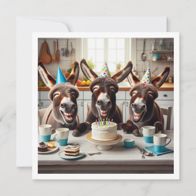 Junte-se a nós para rir, rir de um convite burro (Frente)