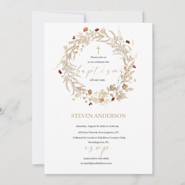 Junte-se a nós para um convite batismo (Frente)