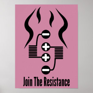 Junte-se à resistência - poster cor-de-rosa