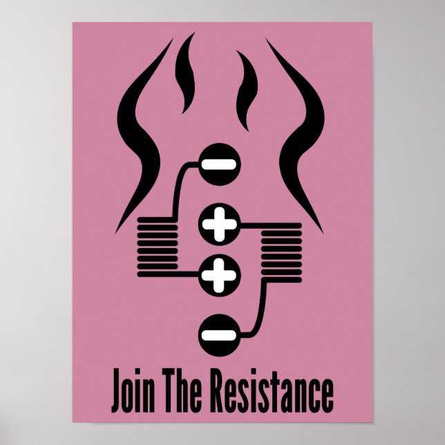 Junte-Se À Resistência - Poster Rosa (Frente)