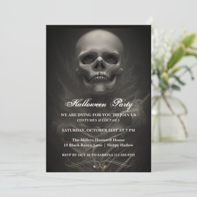 Junte-se ao Convite da Festa de Halloween do Morto (Em pé/Frente)