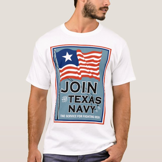 Junte-se ao t-shirt do marinho de Texas (Frente)