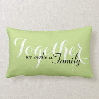 Juntos, fazemos uma almofada lombar familiar de 13