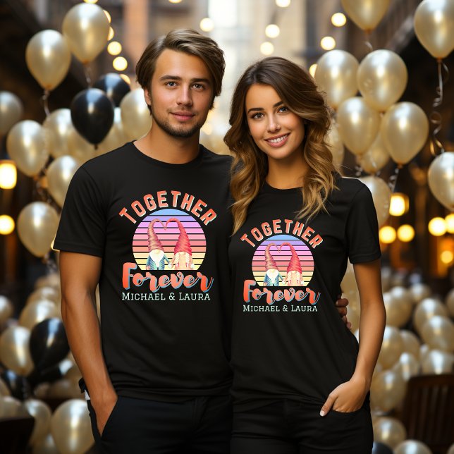 Juntos Para A Camisa De Casal Gnomo (Criador carregado)