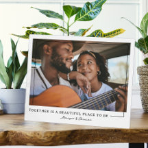 Juntos | Placa de Foto Personalizada para Casais