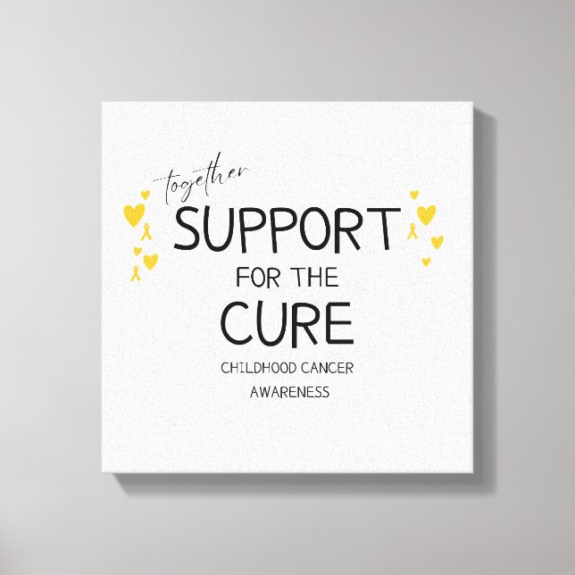 juntos.support.cure. Canvas de cancer infantil (Frente)