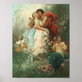 Juramento do Amor por Hans Zatzka - poster