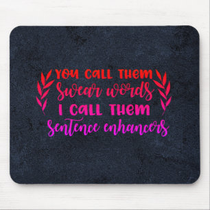 Jure o preto Mousepad das palavras