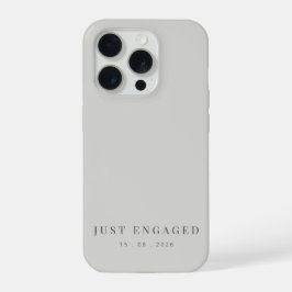 Just Engaged Minimalist Typography Dove Grey