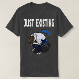 Just Existing Mood Black T-Shirt