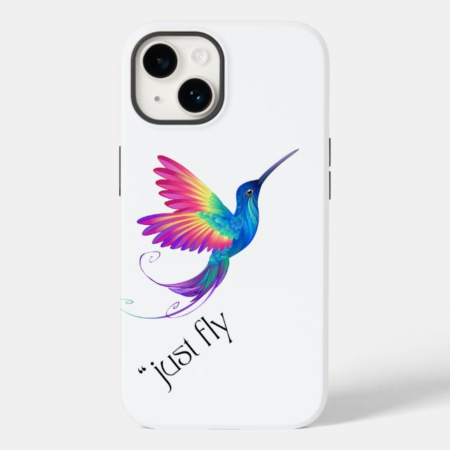 Just Fly - Vibrant Rainbow Hummingbird Art for Fre (Verso)
