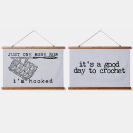 Just One More Row I'm Hooked Crochet Hook and Yarn