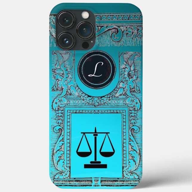 JUSTIÇA, ATTORNEY Monograma Teal Blue (Verso)