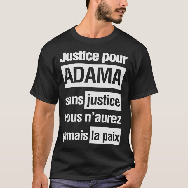 Justice pour adama Classic T-Shirt (Frente)