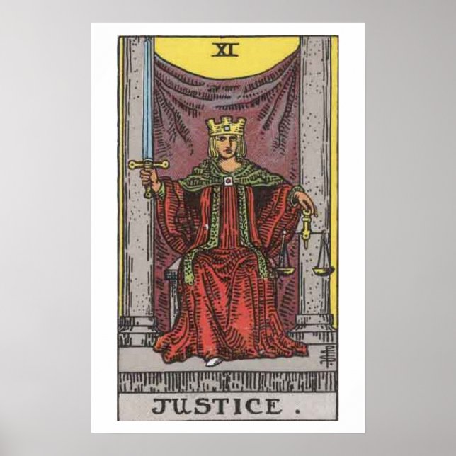 Justice Tarot Card Poster (Frente)