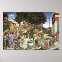 Juventude de Moisés por Botticelli - Poster