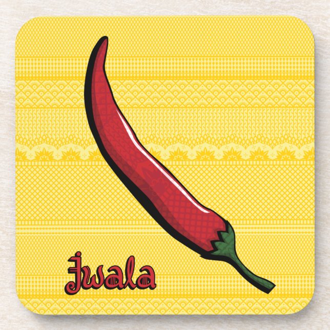 Jwala Pimenta Plástica Porta-Copos (Frente)