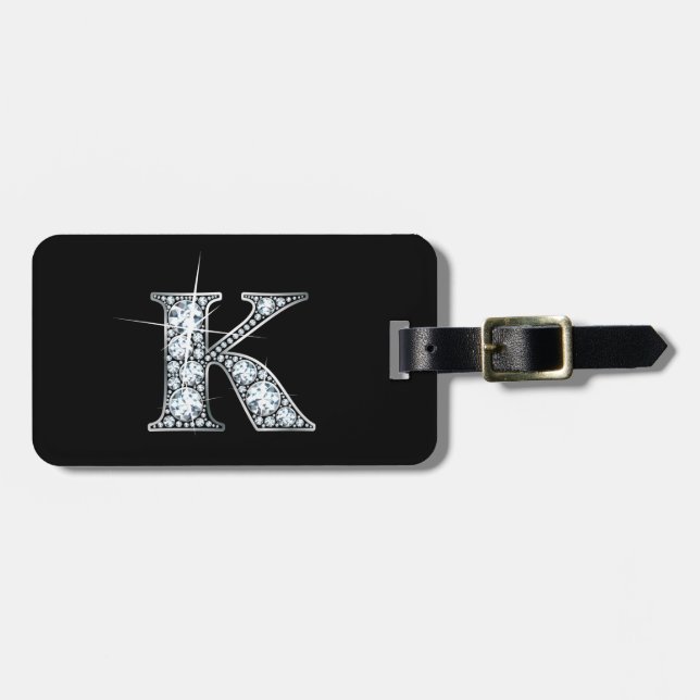 K "Diamond Bling" Etiqueta de Bagagem (Frente Horizontal)