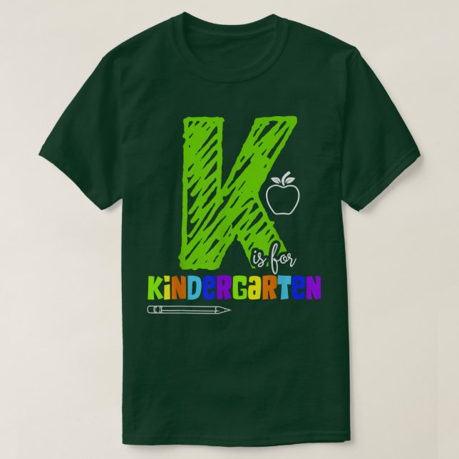 K é para Camisa T do jardim de infância (Frente do Design)