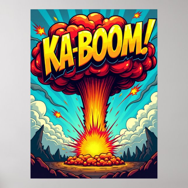 KA-BOOM! Poster de explosão de pop (Frente)