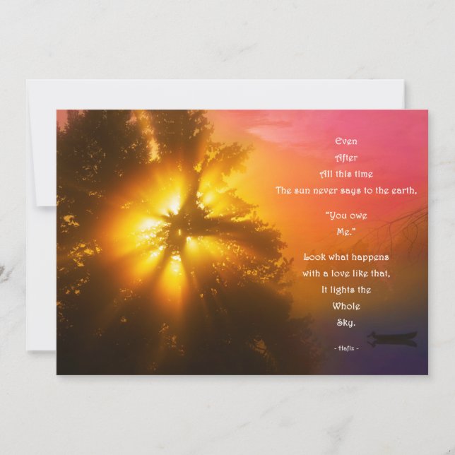 Kaart enkel met Hafiz - Even after all this time (Frente)