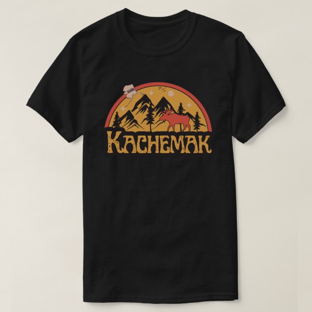 Kachemak, Alaska-Camisa T-Shirt (Frente do Design)