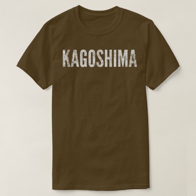 Kagoshima Japão Afetou Camisa Gráfica (Frente do Design)