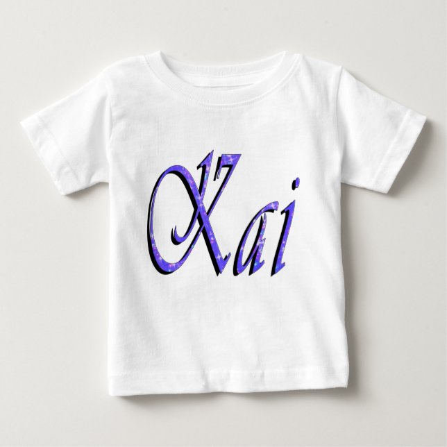 Kai, Logotipo de Nome, Camiseta para Bebês (Frente)