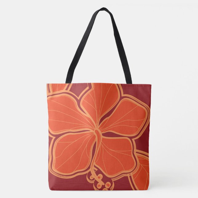 Kailua Hibiscus Bolsa de praia Reversível Havaiana (Frente)