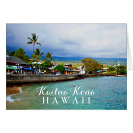 Kailua Kona Pier Hawaii Paint Cartão de Arte Digit
